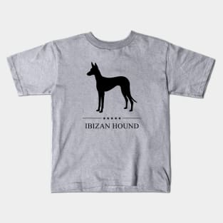 Ibizan Hound Black Silhouette Kids T-Shirt